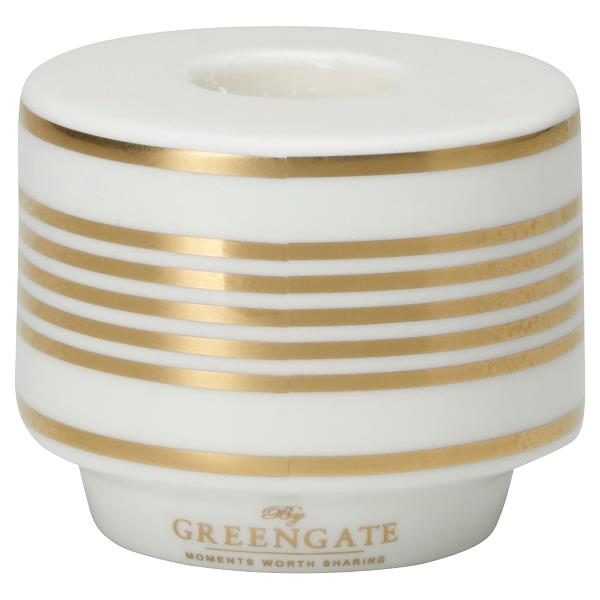 Candle holder Stripe gold H:4,5cm