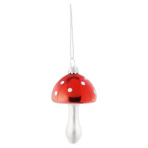 GreenGate Mushroom red Glass hanging
