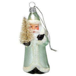 GreenGate Santa Glass Mint hanging