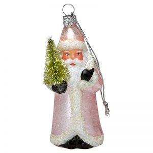 GreenGate Santa Glass pale Pink hanging