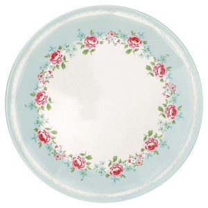 GreenGate Melamine Plate - Melamin Tallerken - Meryl Pale Blue