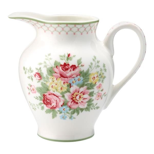 GreenGate Creamer Round – Flødekande – Aurelia White