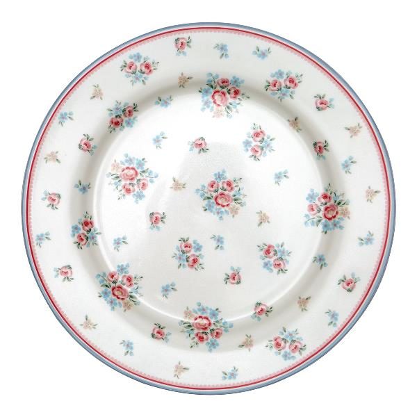 GreenGate Dinner Plate – Middagstallerken – Nicoline White